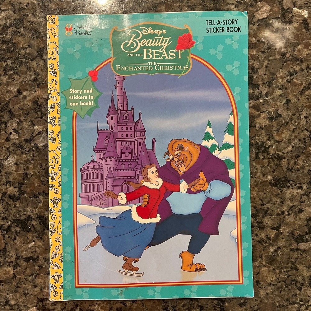 Vintage 1997 Beauty and the Beast Story and Sticker Book (x-122)